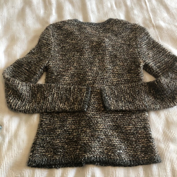 Cabi Ritz Tweed Double Breasted Snap Front Cardigan Sweater - Picture 8 of 9